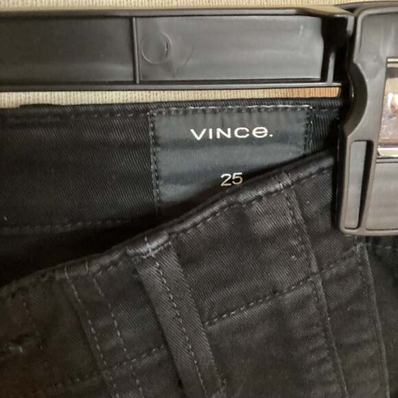 Vince Skinny Military Stretch Twill Slim Ankle Pants in Black - Picture 2 of 3